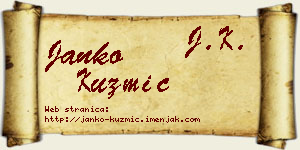 Janko Kuzmić vizit kartica